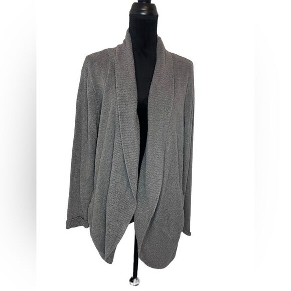 BAREFOOT DREAMS COZYCHIC LITE CARDIGAN GRAY LONG SLEEVE PLUS SIZE 1X WOMENS - Picture 10 of 10